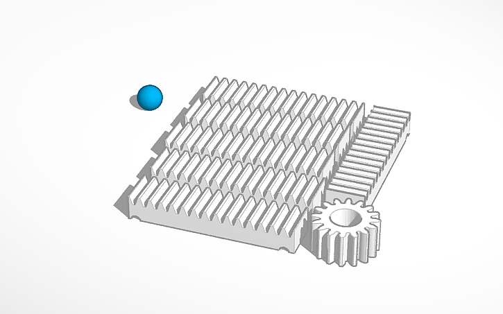 3D design Copy of rack and pinion - Tinkercad