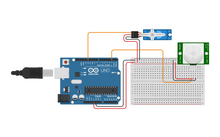 Circuit design servo sensor 18-06-20 - Tinkercad