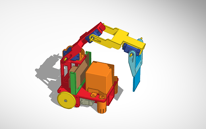 3D design SG90 RFID Reader Robot for carrying blocks - Tinkercad