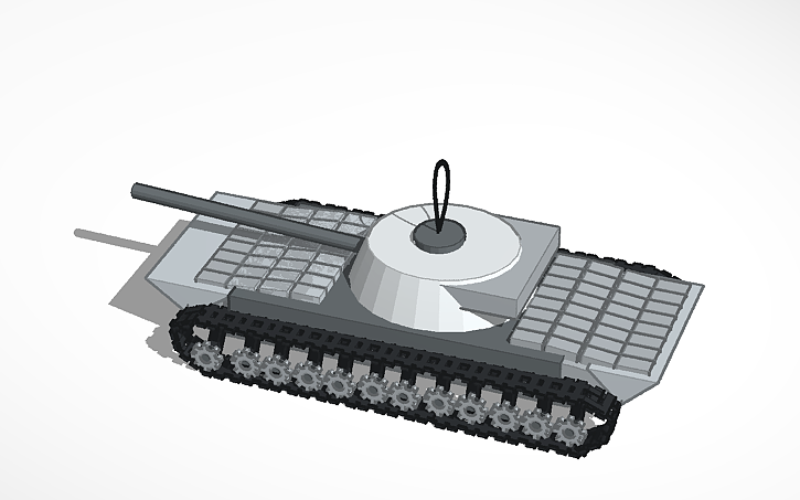 3D design Ёлочная игрушка в виде танка - Tinkercad