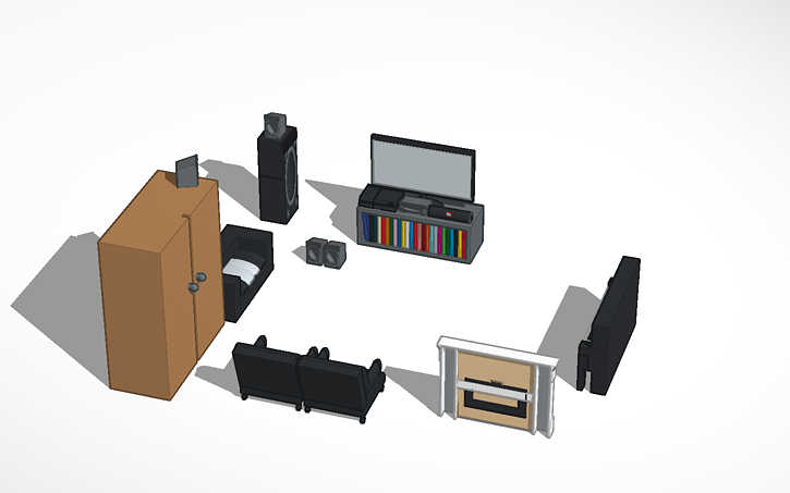 3D design woonkamer | Tinkercad 3D design woonkamer | Tinkercad