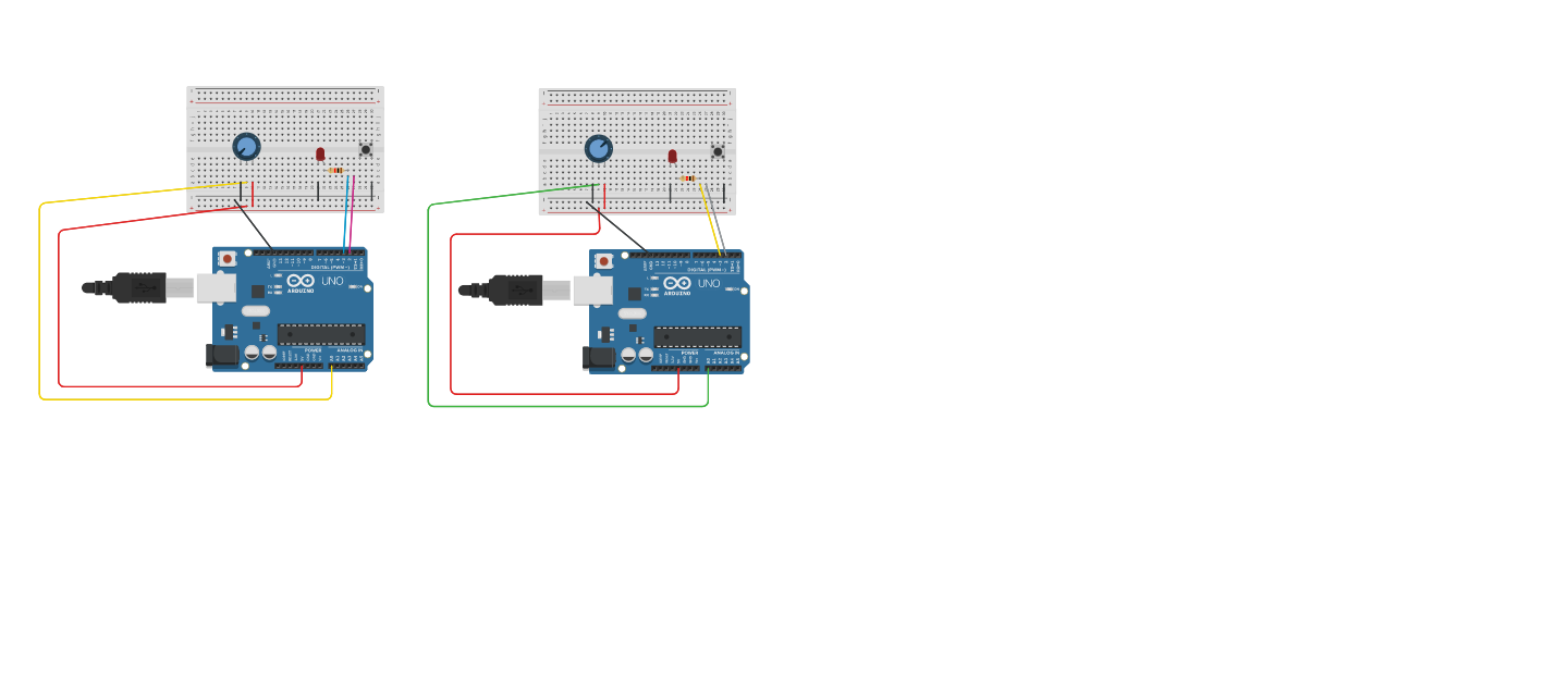 Circuit design Using potentiometers Tinkercad