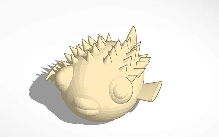 Pufferfish Tinkercad pufferfish tinkercad