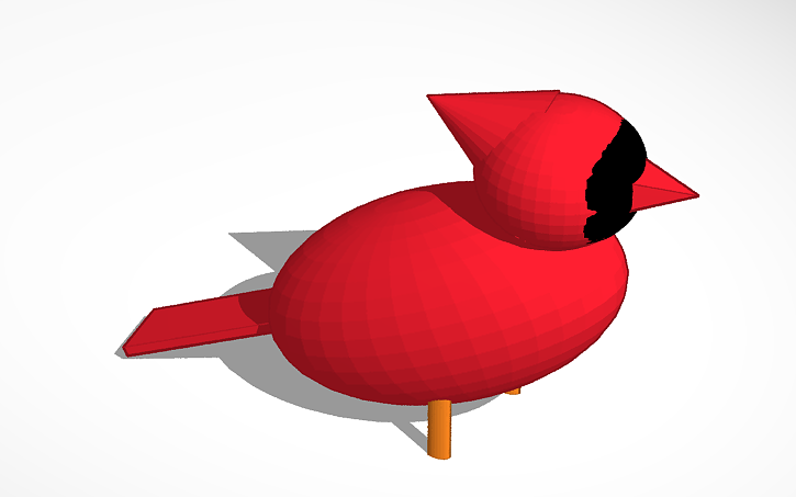 3D design Cardinal Bird | Tinkercad