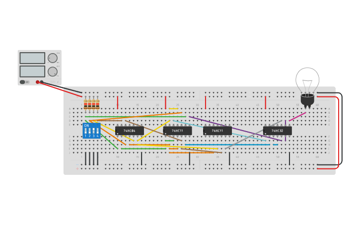 Circuit design K Map# - Tinkercad