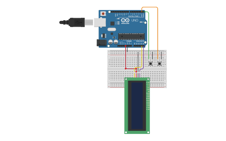 Circuit design Relógio com LCD I2C - Tinkercad