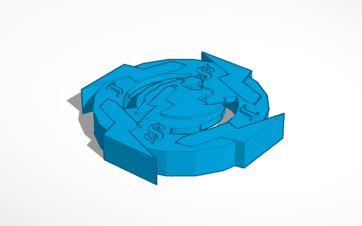 3D design Mr. Beast Beyblade - Tinkercad