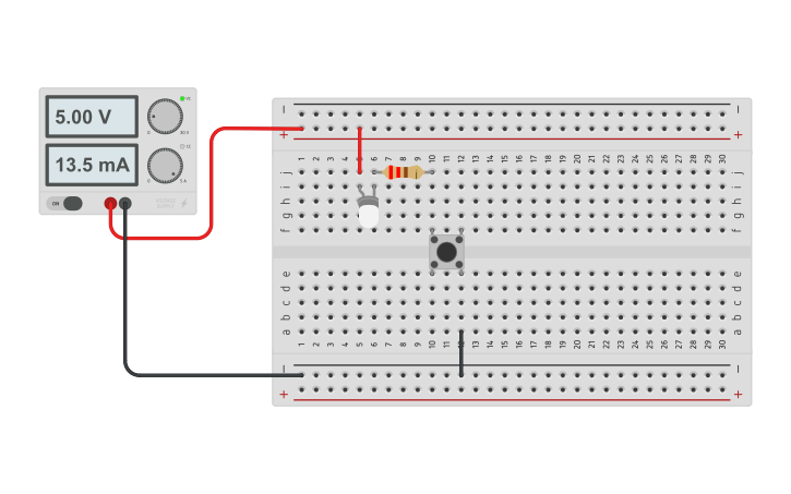 Circuit design Aula # 1 Protoboard | Tinkercad