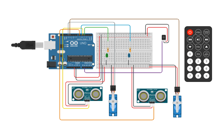 Circuit design Maquina expendedora - Tinkercad