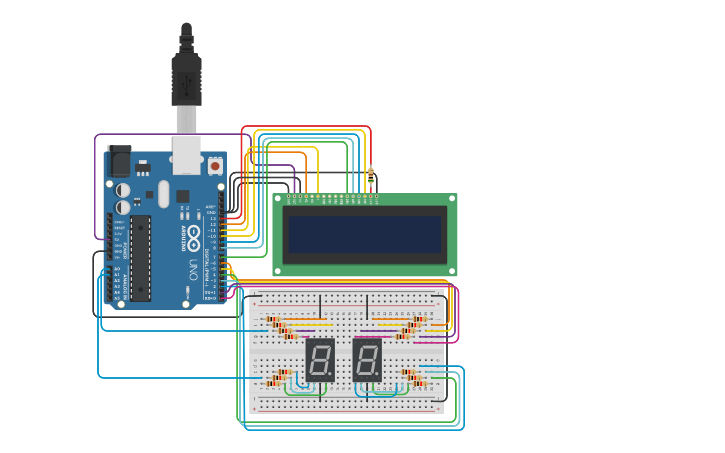 Circuit design arduino_Display | Tinkercad