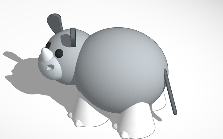 cute rhino tinkercad cute rhino tinkercad