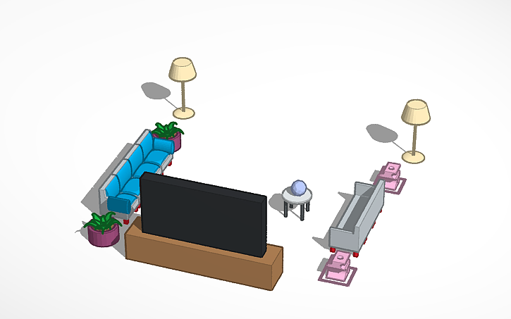 3D design living room | Tinkercad