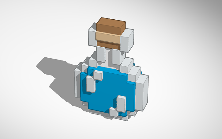 Minecraft Potion Model 3D design Minecraft Potion - Tinkercad