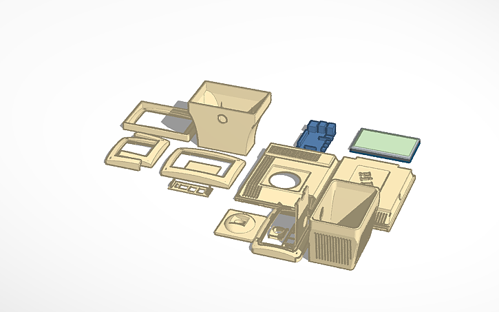 3D design Amstrad PC2286 Pi build Tinkercad