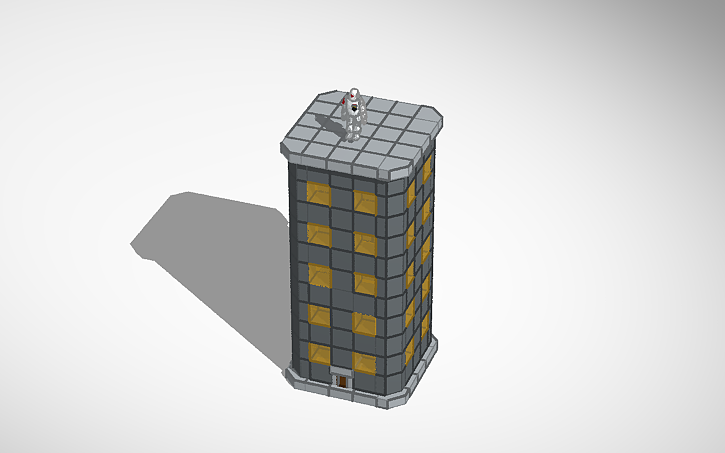 3D design Exploding Building Simulation - Tinkercad