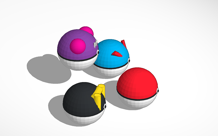 3d Design Pokeballs 