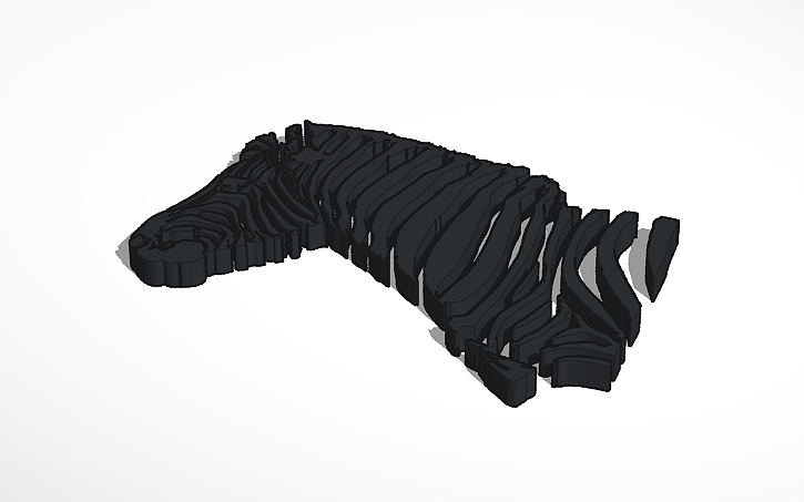 3D design Zebra - Tinkercad