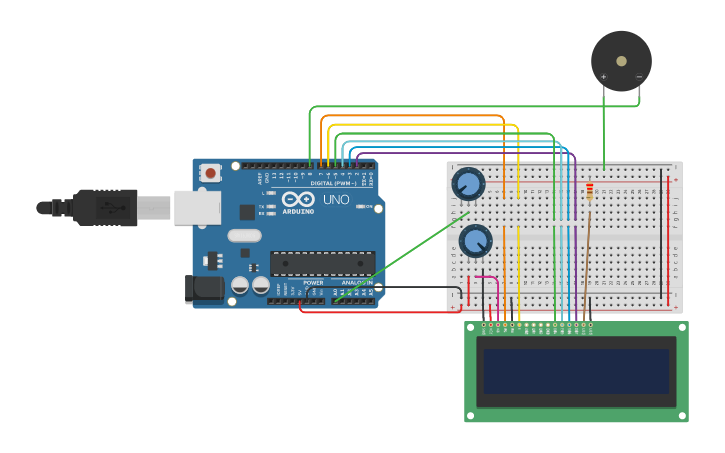 Circuit design Sensor dht - Tinkercad