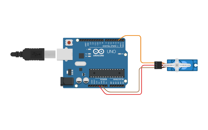 Circuit design ServoMotor | Tinkercad