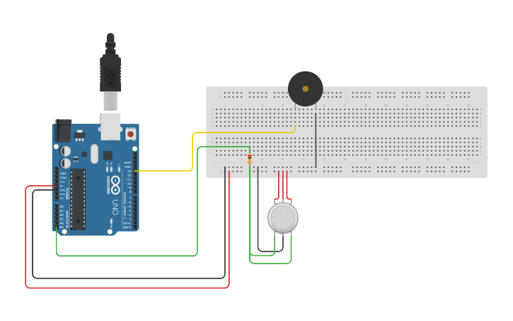 Circuit design gas and smoke - Tinkercad