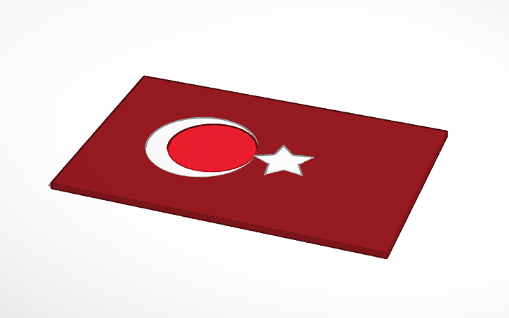 Turk Bayragi As As As As Bayraklari Tinkercad