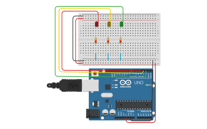 Circuit design Tutorial 5, ejercicio 1 - Tinkercad