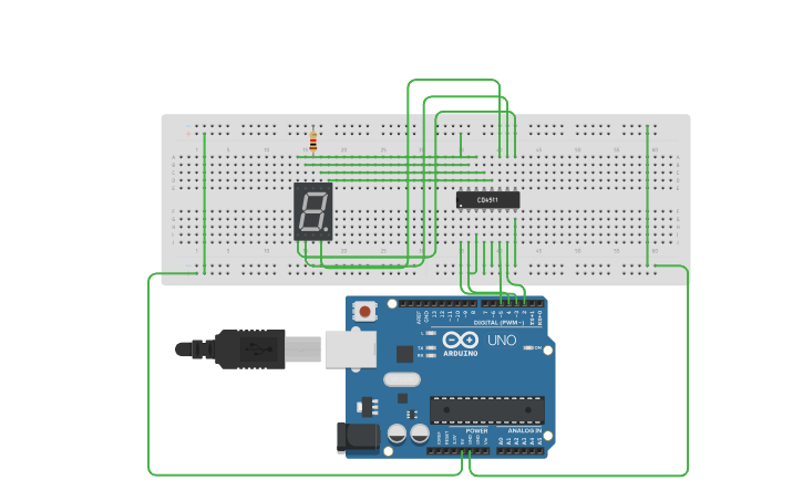 Circuit design counter - Tinkercad