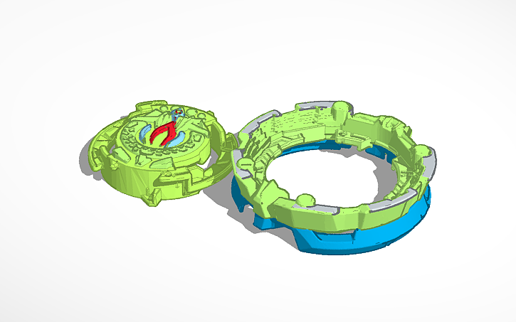 3D design Beyblade Burst Quad Drive Quartet Quetzalcoatl Q7 - Tinkercad