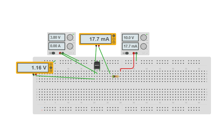 Circuit Design Curva Caracteristica Tinkercad