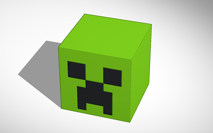 Creeper Head Minecraft Tinkercad