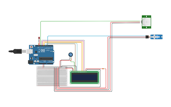 Circuit design Automatic Door Opening-Closing System - Tinkercad