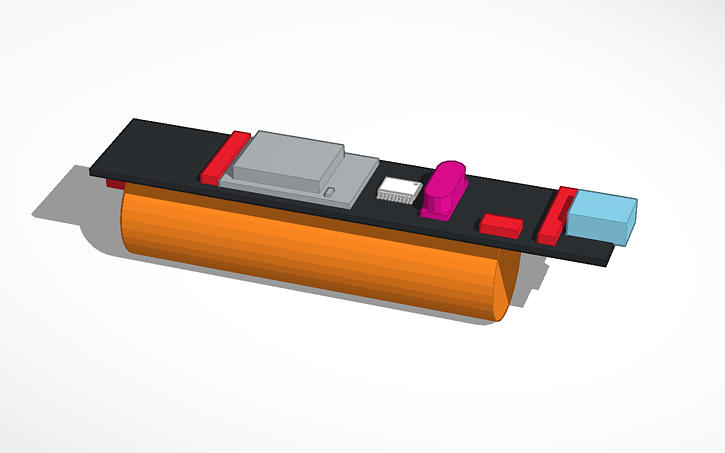 3D design Sunbird PCB and Battery Model | Tinkercad