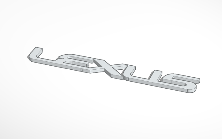 3D design lexus logo | Tinkercad