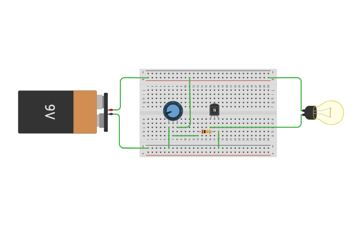 Circuit design TRANSISTOR CON Potenciómetro PARA REGULAR INTENSIDAD EN ...