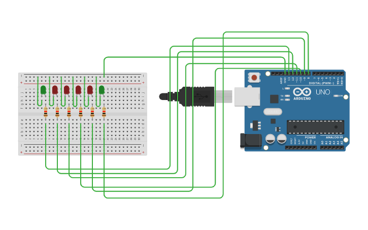 Circuit design kara şimşek | Tinkercad