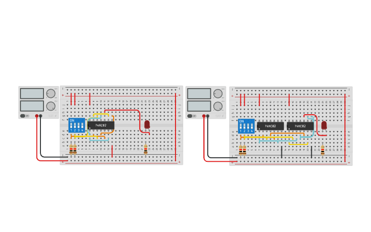 Circuit design Activity 1.2 part3 using NOR | Tinkercad