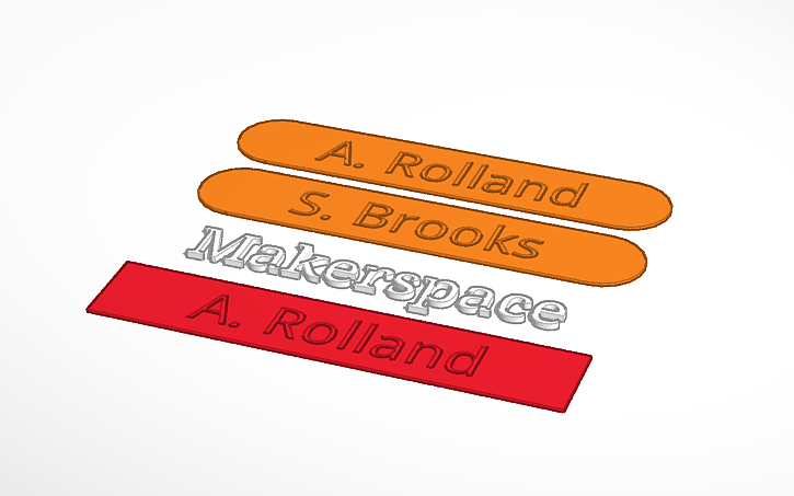 3D design Name Plate Template | Tinkercad