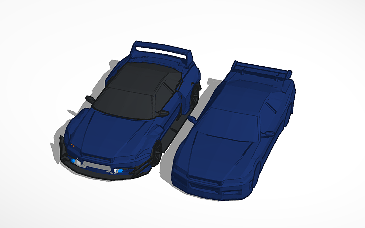 3D design Nissan GTR (R34)(need for speed) - Tinkercad
