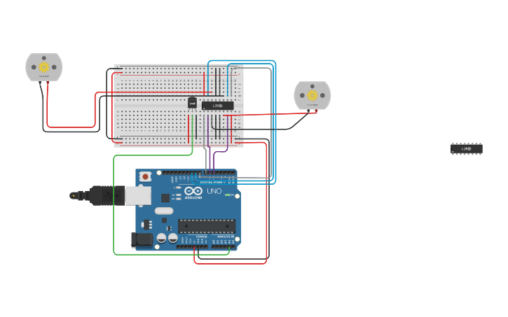 Circuit design PID Controller Model - Tinkercad image.