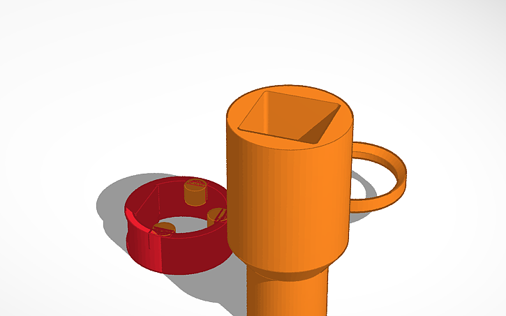 3D design flame mount - Tinkercad