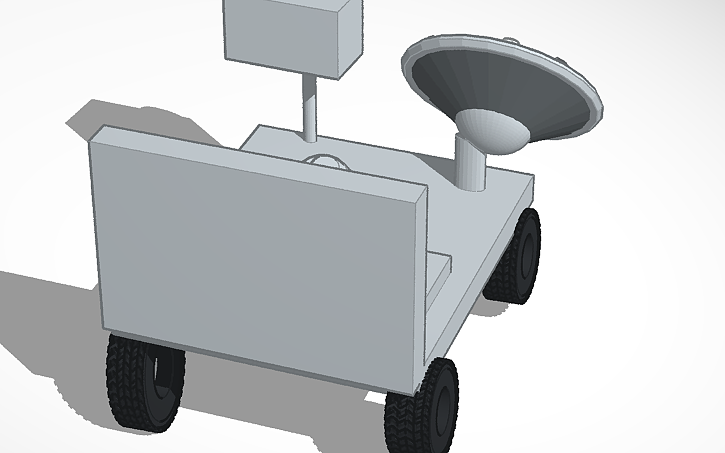 3D design 3D model of a rover - Tinkercad