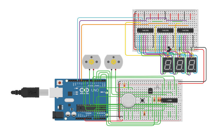 Circuit design GAS SENSOR - Tinkercad