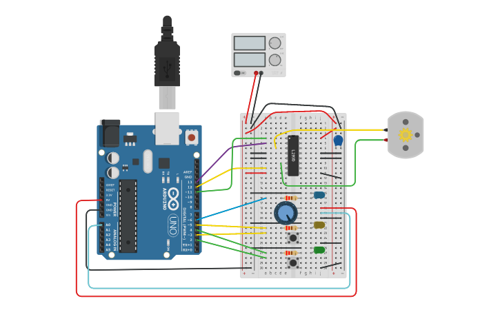 Circuit design Debugging LED Lab Part F H-Bridge - Tinkercad