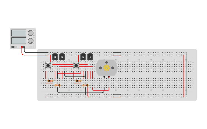 Circuit Design PUENTE H CON TRANSISTORES Tinkercad circuit-design-puente-h-con-transistores-tinkercad