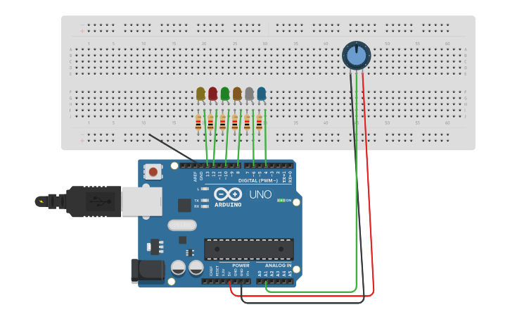 Circuit design ejercicio2 con arduino | Tinkercad