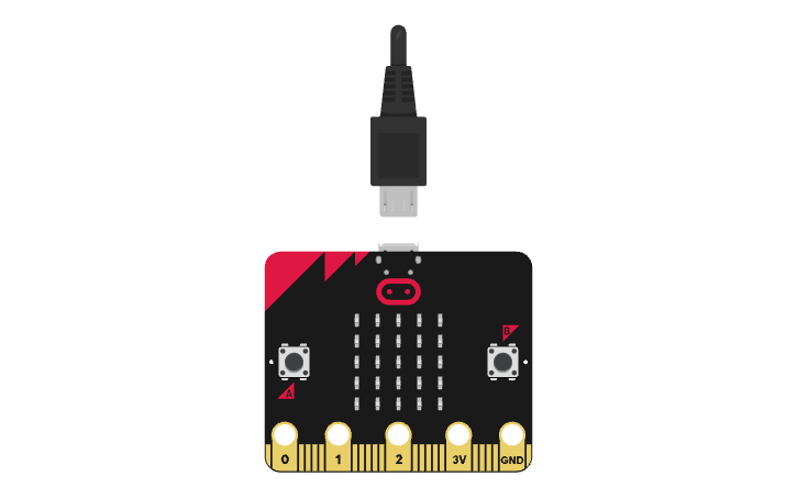 Circuit design micro:bit line Compass - Tinkercad