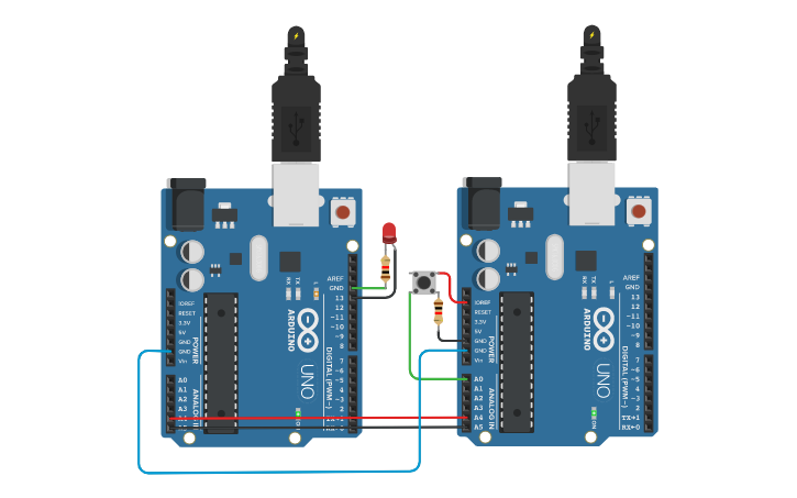 Circuit design Twin Wire Interface (TWI) - Tinkercad