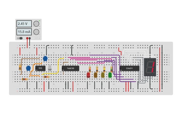 Circuit design TIMER+COUNTER+DECODER - Tinkercad