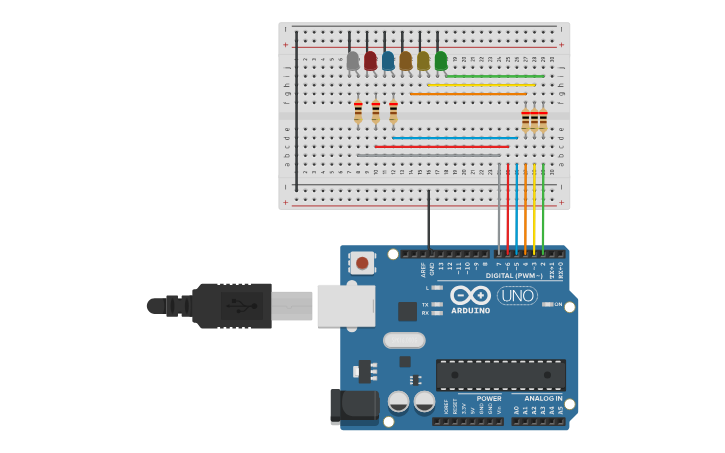 Circuit design Lista Led accese e spente in modo ordinato - SOLO Codice ...