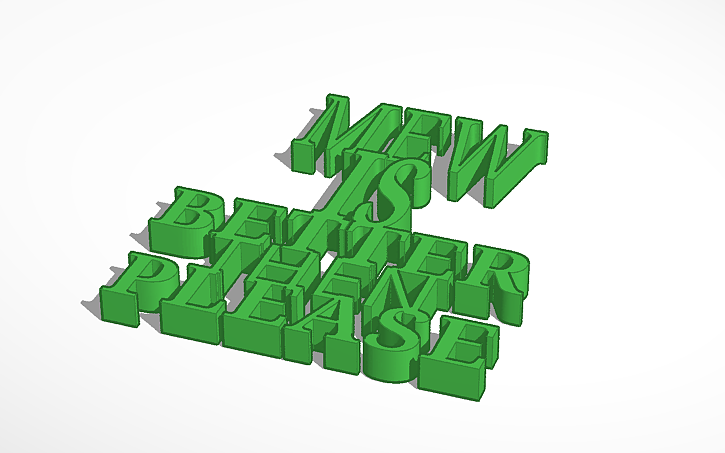 3D design MEW SIGN | Tinkercad